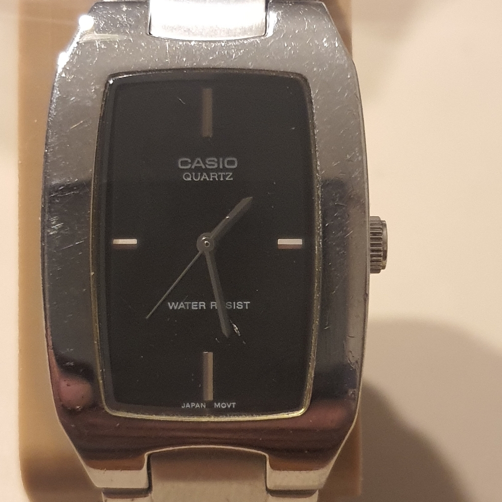 Casio MTP-1165 Silver/Black Stainless Steel Men's Watch